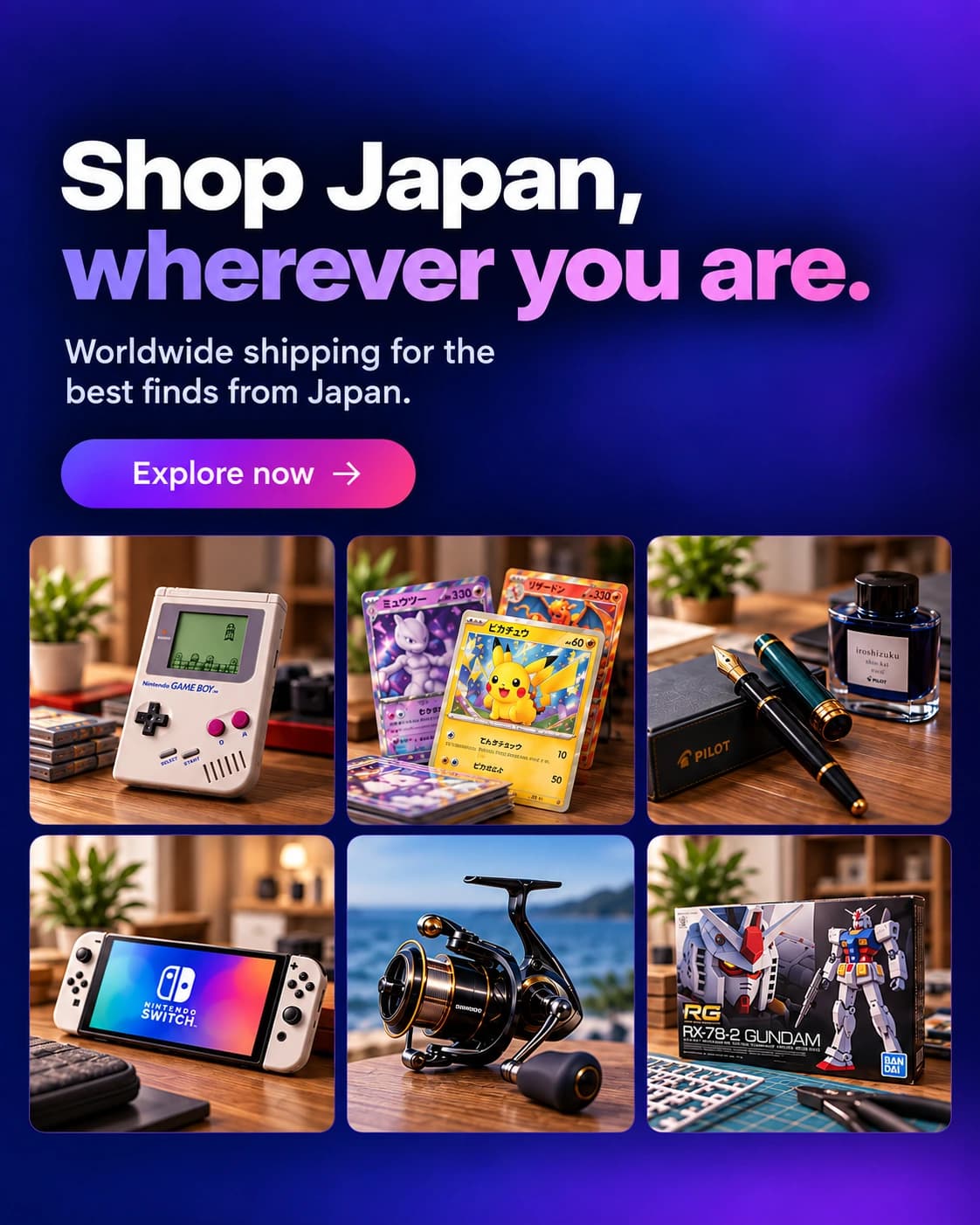 Shop Japanese products from wherever you are